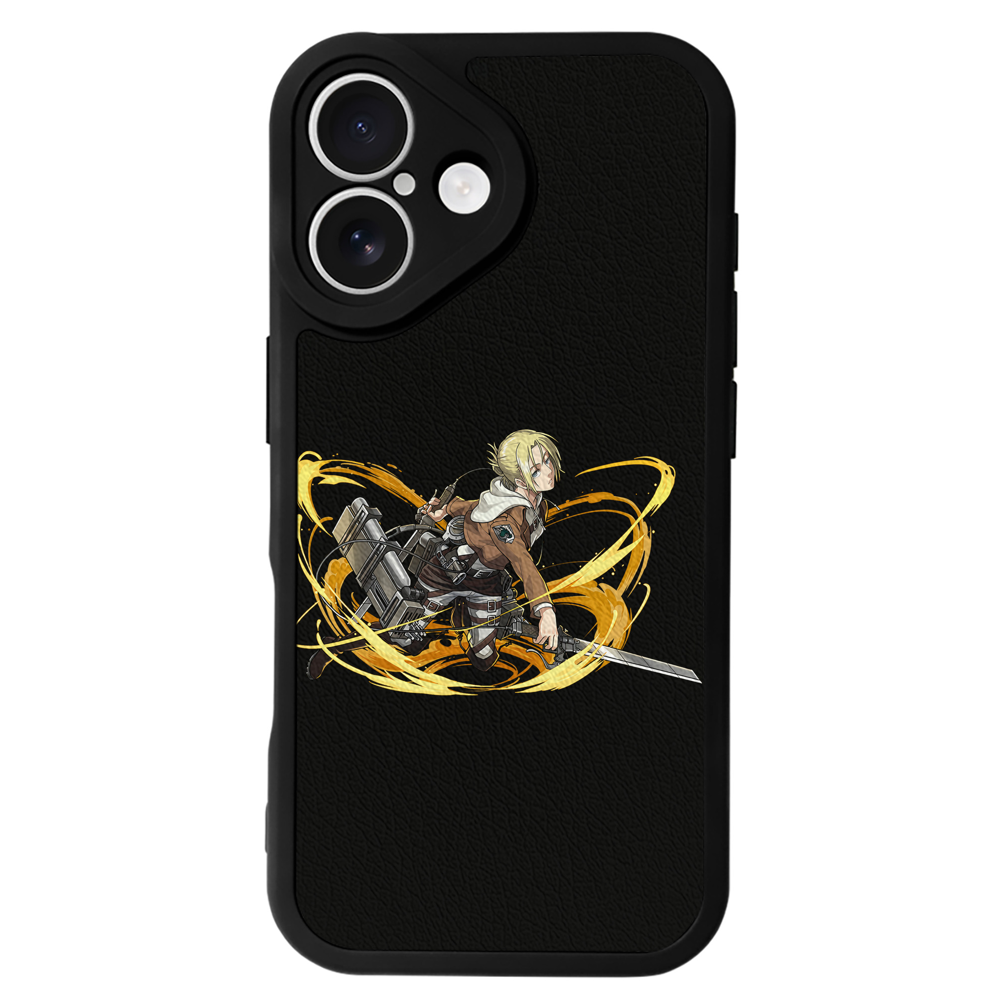 （画像用） 進撃の巨人 アニ・レオンハート Attack on Titan Annie Leonhart 【iPhone 16シリーズ対応】シリコンスマホケース（レザー調） 材質：シリコン